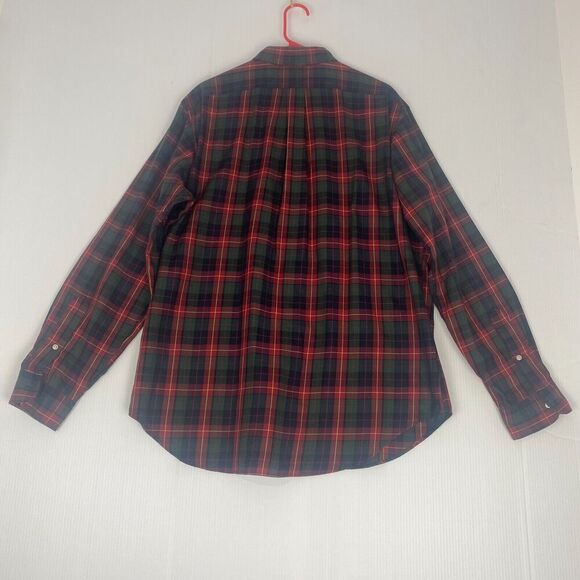 Polo Ralph Lauren Shirt Men SZ L Green Red Plaid Button Down Classic Fit Pony - Picture 3 of 16